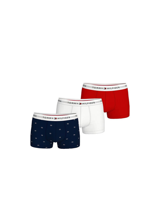 3P Trunk Print - Aop White Primary Red