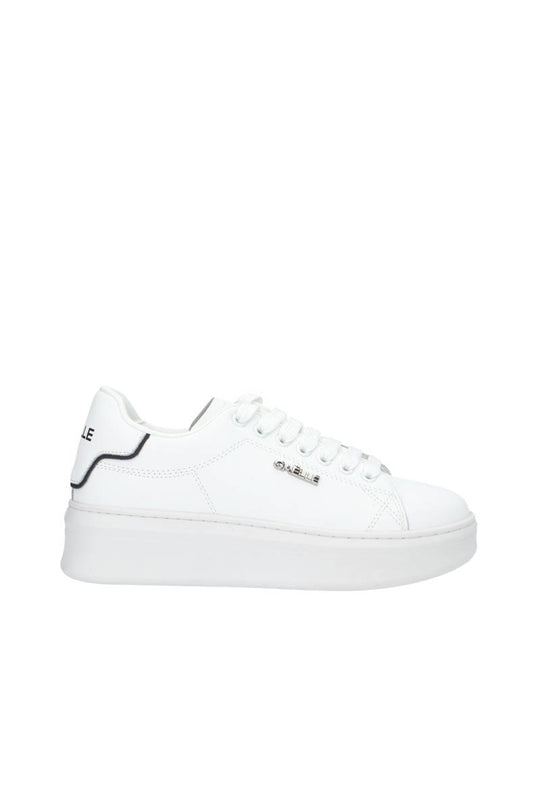 Sneakers Addict In Action Leather Con Placchetta Logo Sul Lato - Bianco