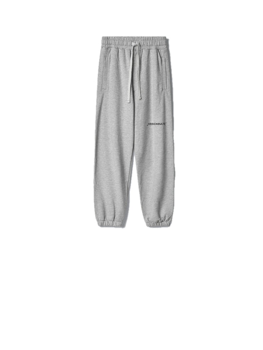Pantalone In Felpa Con Elastico Sul Fondo Con Stampa Sul Davanti - Grigio Melange