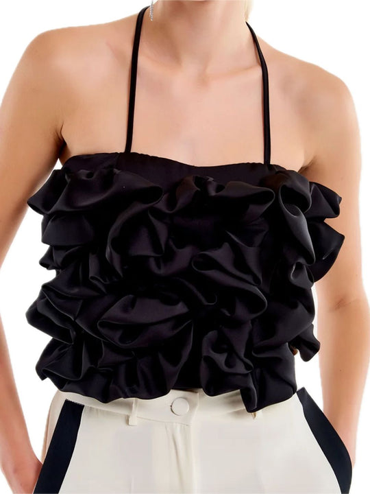 Top Rouches - Nero