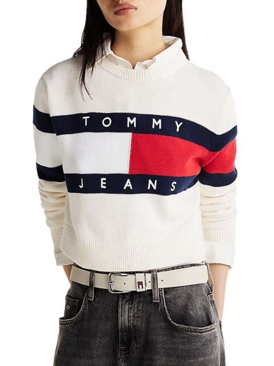 Tjw Center Flag Sweater - Ancient White