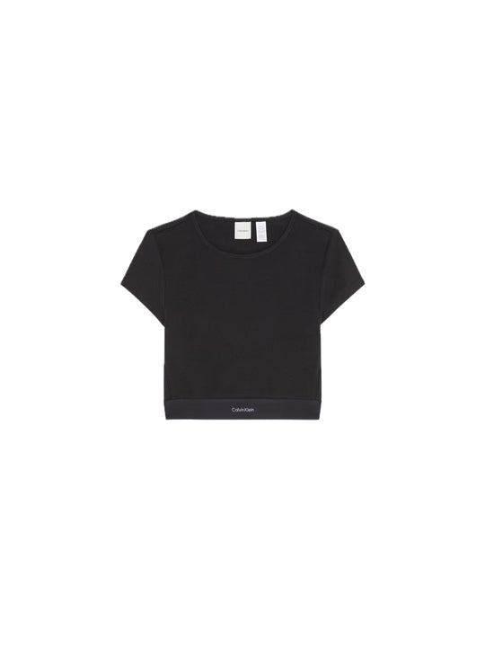Rib Crop Tee - Black