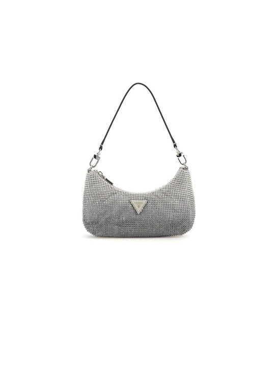 Zalina Mini Top Zip Shldr Bag - Silver