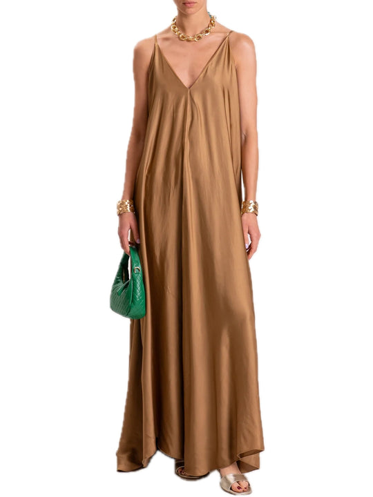 Abito Viscosa - Tabacco