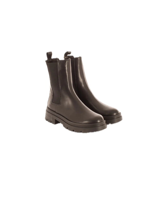 Stivale Donna Vitello Tacco Gomma - Nero