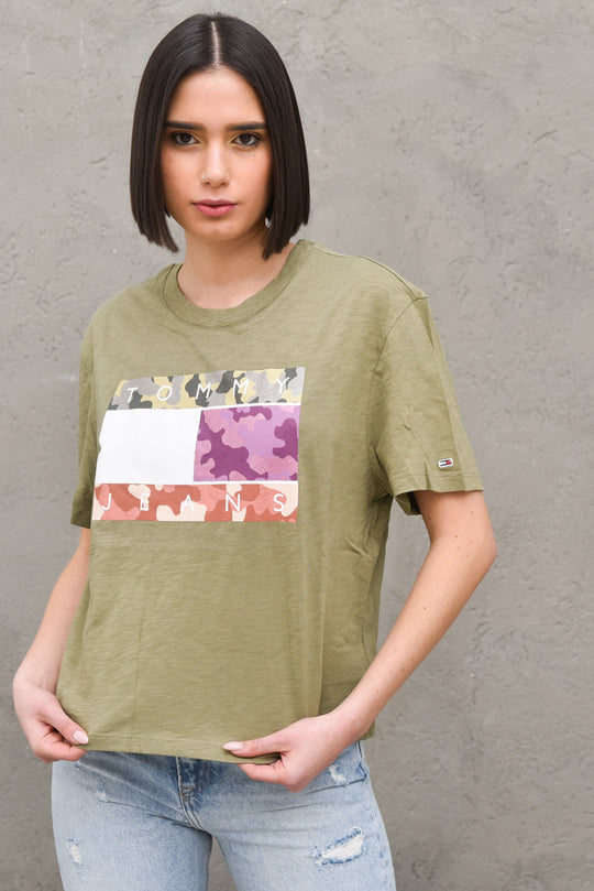Tjw Camo Flag Tommy - Olive Tree