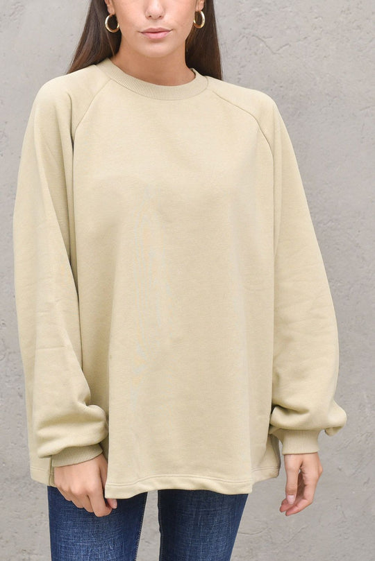 Long Basic Sweater - Khaki