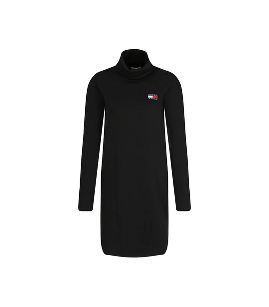 Tjw Badge Mock Neck Dress - Black