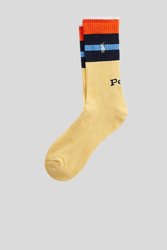 Multi Stripe Sock Single - May Orange Multi Stripe