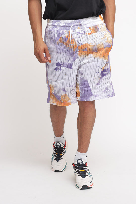 Q2 Aop Short - White/Maglil