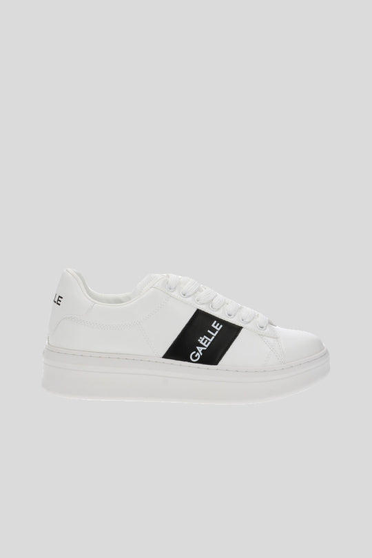 Sneakers Addict In Ecopelle - Bianco Nero