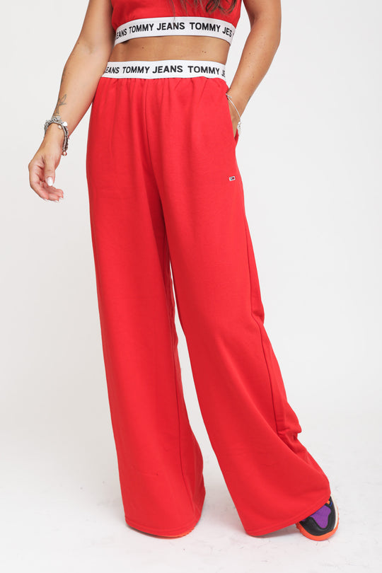 Tjw Logo Wband A-Line Sweatpant - Deep Crimson