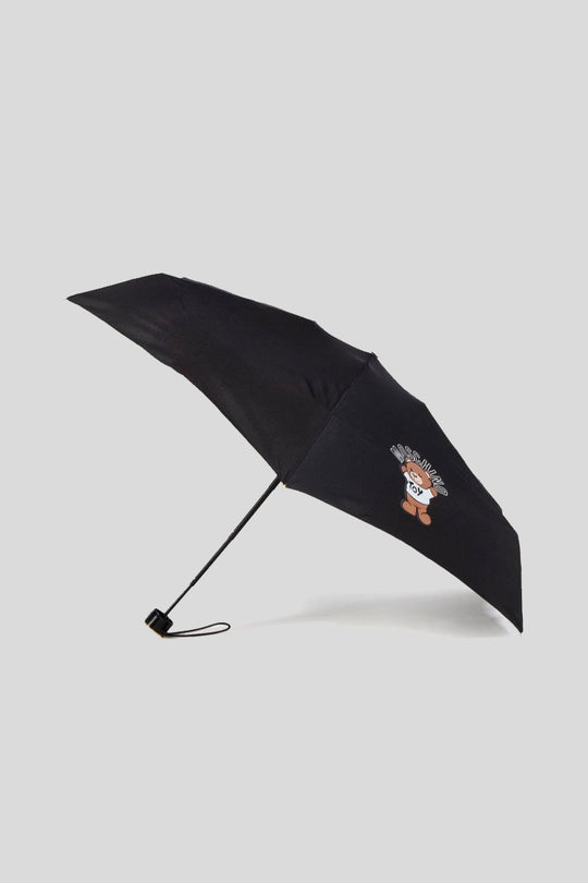 Ombrello Moschino Super Mini ''Bear Back And Front'' - Nero