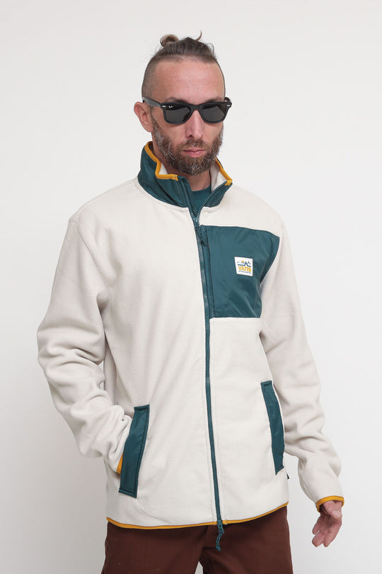 Mt Vans Full Zip - Oatmeal Deep Teal