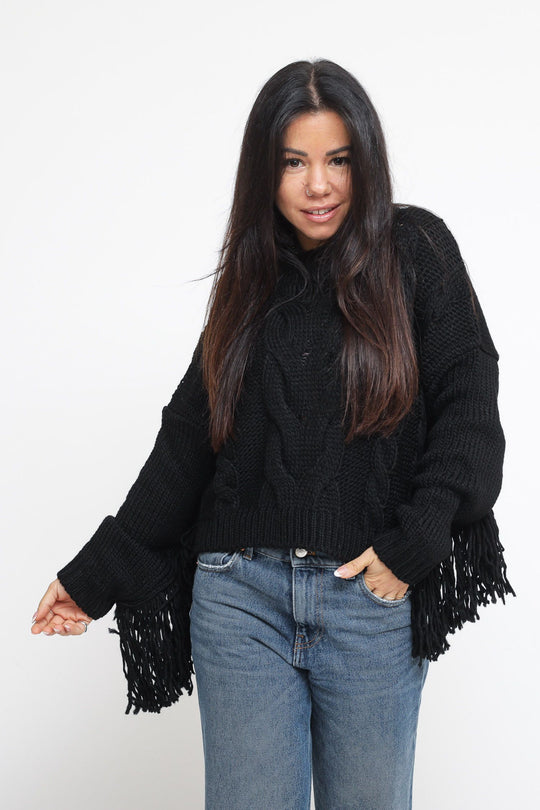 Maglia Frange - Nero