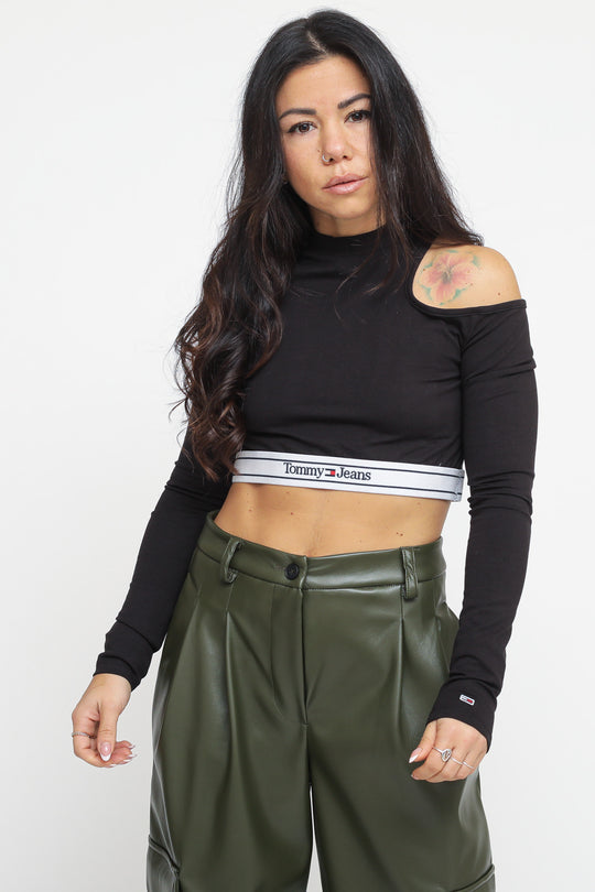 Tjw Logo Wb Ls Top - Black