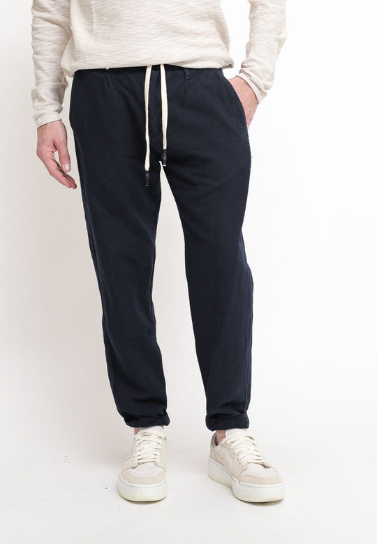 Pantalone Coulisse Cotone -Blu