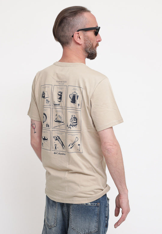 T-shirt in cotone biologico Rapid Ridge - Ancient Fossil, Tonal Treescape Graphic