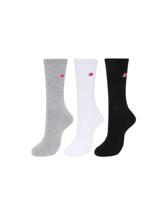 NB Patch Logo Crew 3 Pairs - White multi
