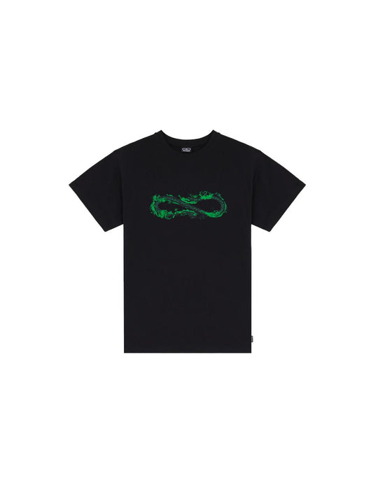 T-shirt Mm 100% Cotone Logo Fire - Nero