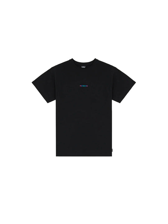 T-shirt Mm 100% Cotone Ribs Gradient - Nero