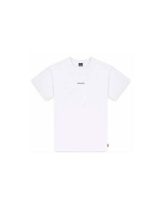 T-shirt Mm 100% Cotone Ribs Gradient - Bianco