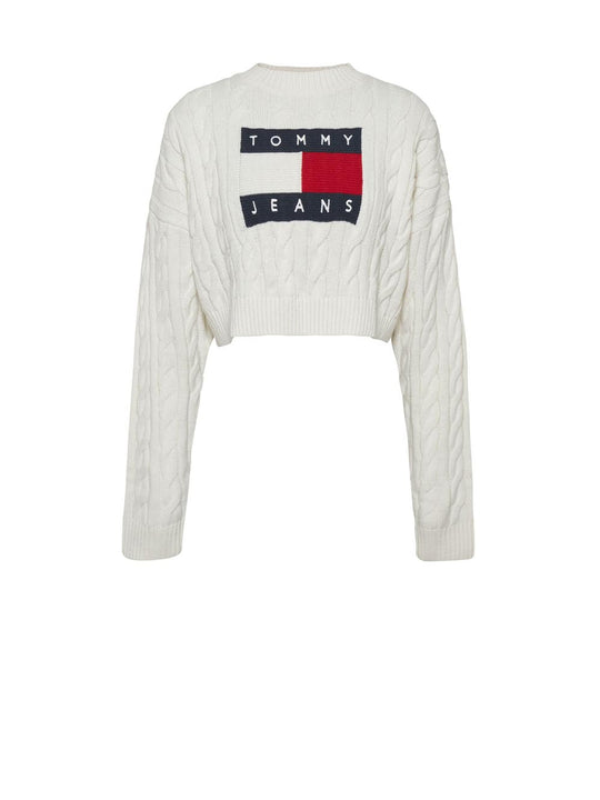 TJW BXY Center Flag Sweater - Ancient White