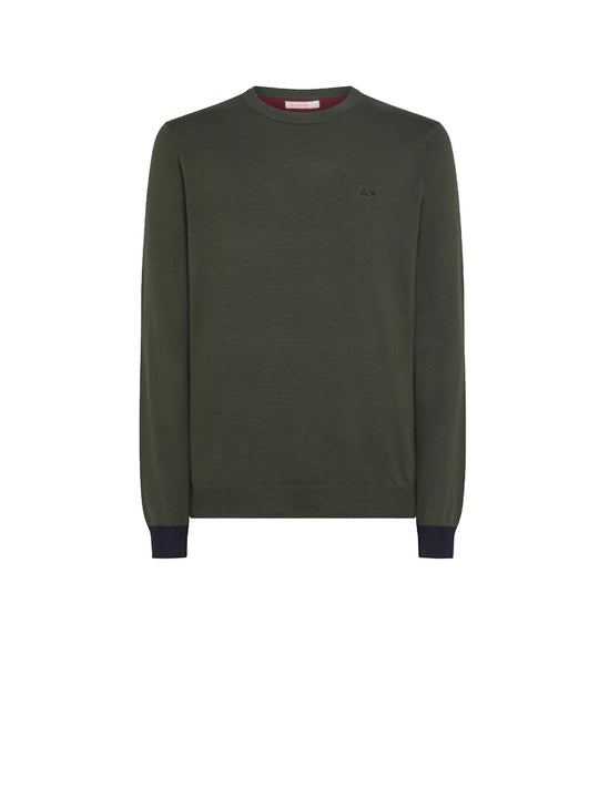 Round Elbow Contrast - Militare Scuro