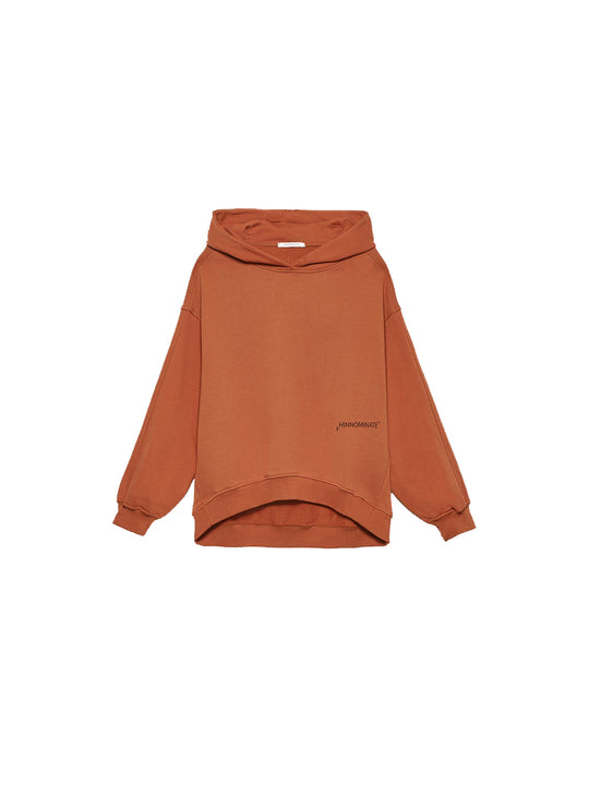 Felpa Con Cappuccio Over Con Stampa - Cognac