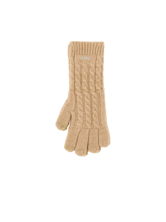 Guanti Maglia Treccia - Naturale