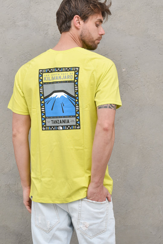 M S/S North Faces Tee - Eu Sulphur - Spring Green