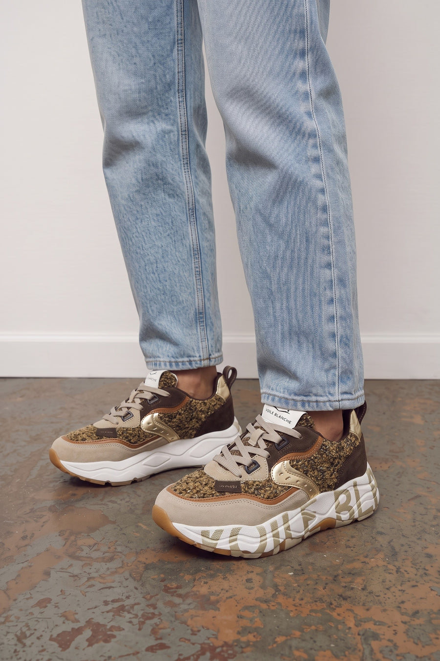 Club105 Suede Fabric - Light Beige Dark Brown