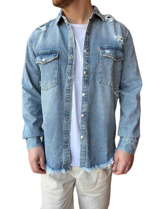 Overshirts Denim 100% Cotone - Colore Unico