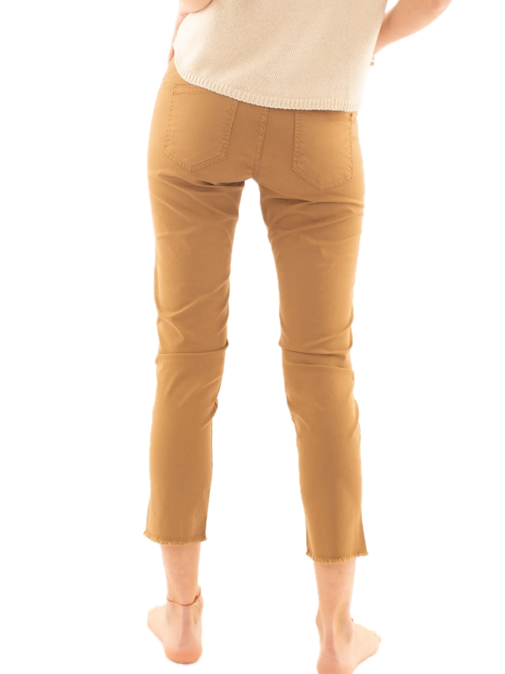 Pantalone 5 Tasche Fondo Taglio Vivo - Cammello — 3