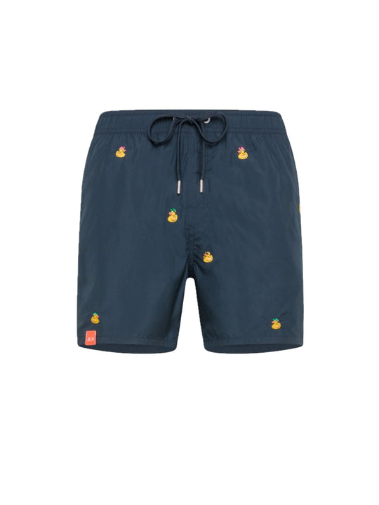 Swim Pant Small Embroidery - Navy Blue