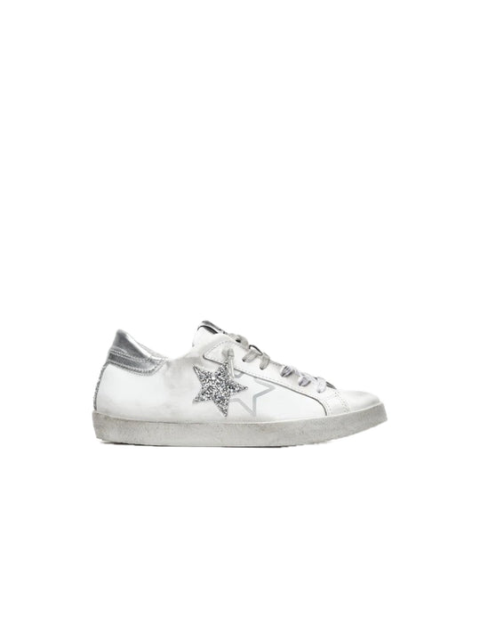 Sneakers One Star Pelle Bianca - White Silver