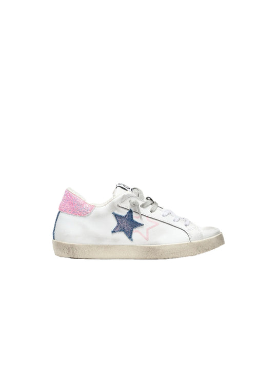 Sneakers One Star Pelle Bianca - White Pink Light