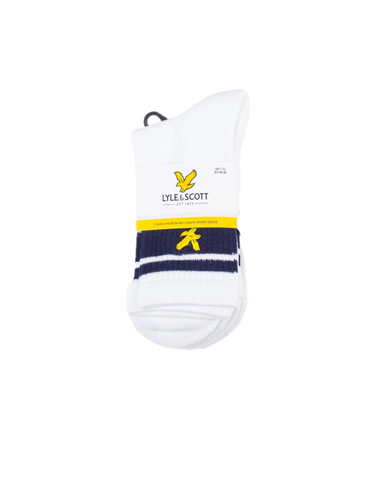 Grant Pack Of 3 Socks - White