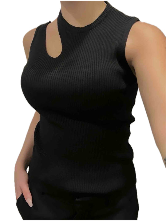Canotta Costina Cut - Nero
