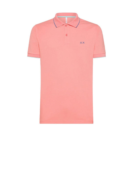 Polo Small Stripes On Collar S/s - Fenicottero