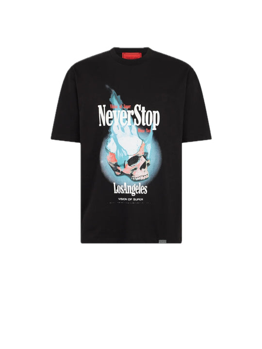 T-shirt "Never Stop" - Black