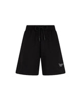 Shorts With Embroidered Gothic Logo - Black