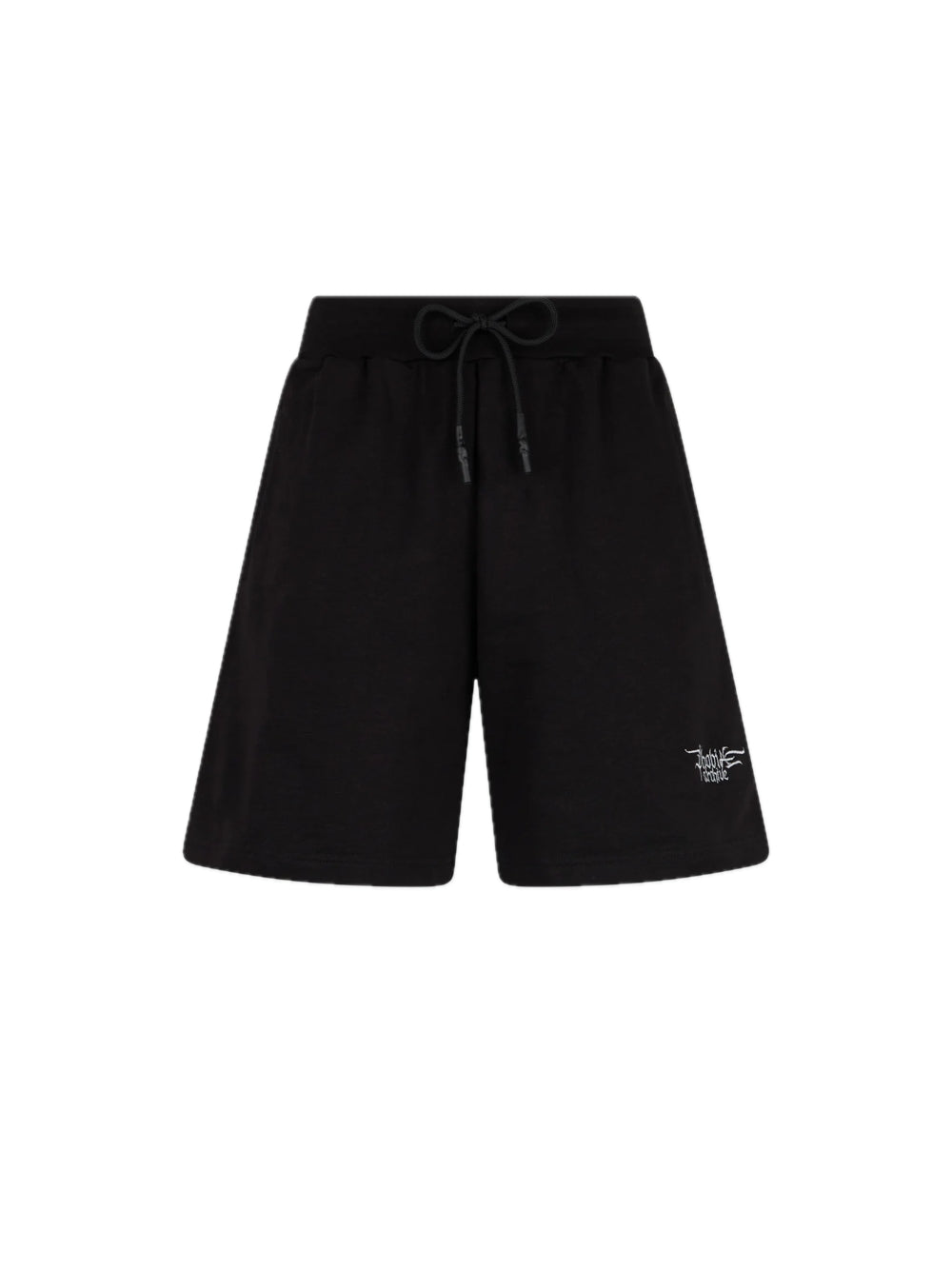 Shorts With Embroidered Gothic Logo - Black — 1