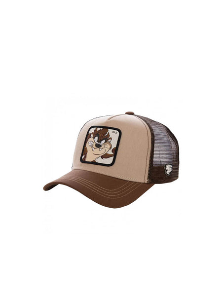 Capslab Looney Tunes Berretto Da Camionista - Cappellino Regolabile Taz, Marrone, In Cotone E Poliestere, Per Bambini