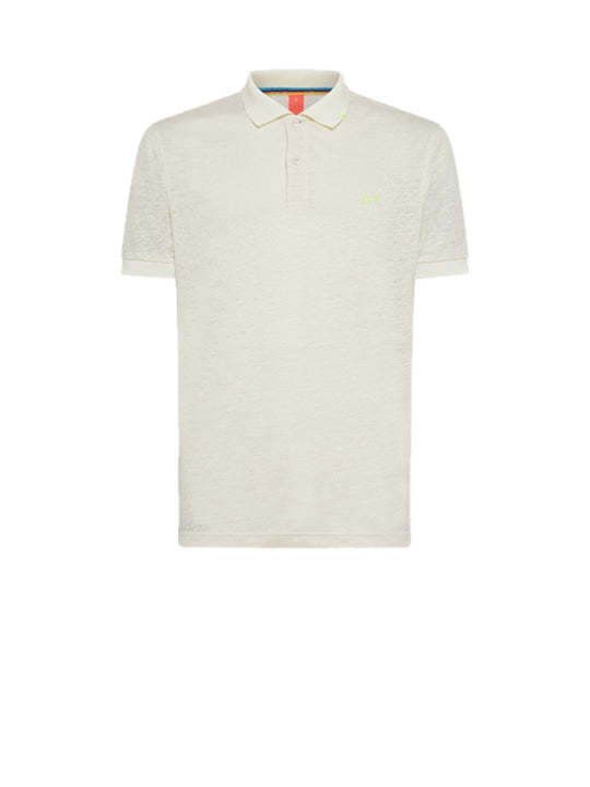 Polo Linen Solid S/s - Bianco Panna