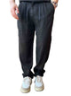 100% linen trousers - Black