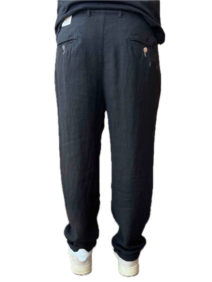 Pantalone 100%lino - Nero — 2