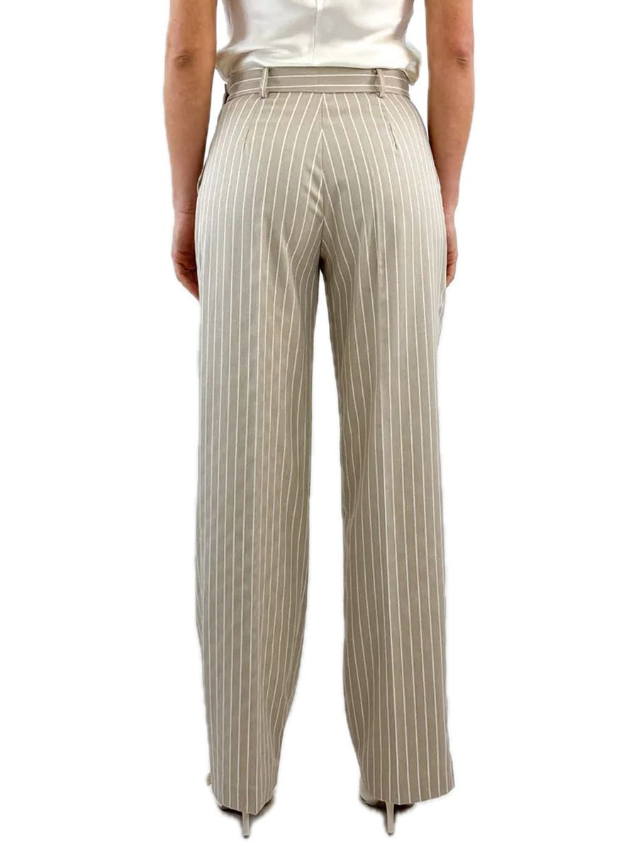 Pantalone Gessato - Beige — 2