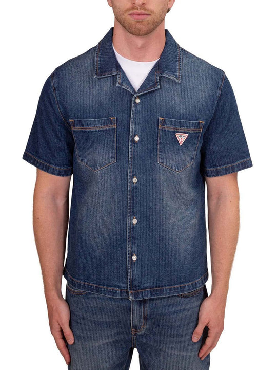 Go Herringbone Denim Shirt