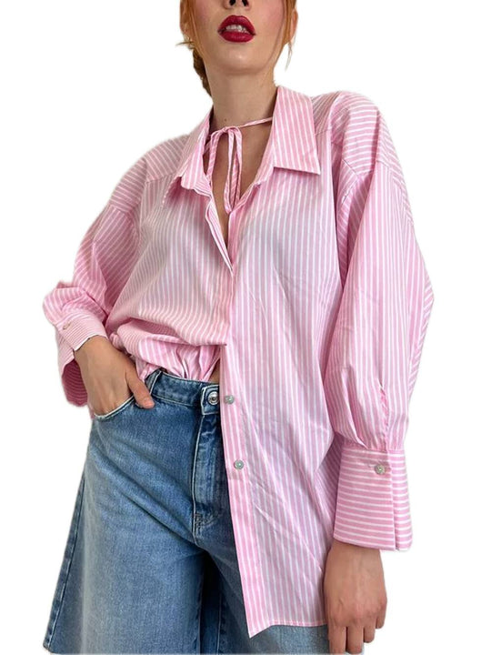 Camicia Righe - Rosa